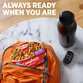 HORMEL COMPLEATS Beefy Mac & Cheese ready in 60 seconds.