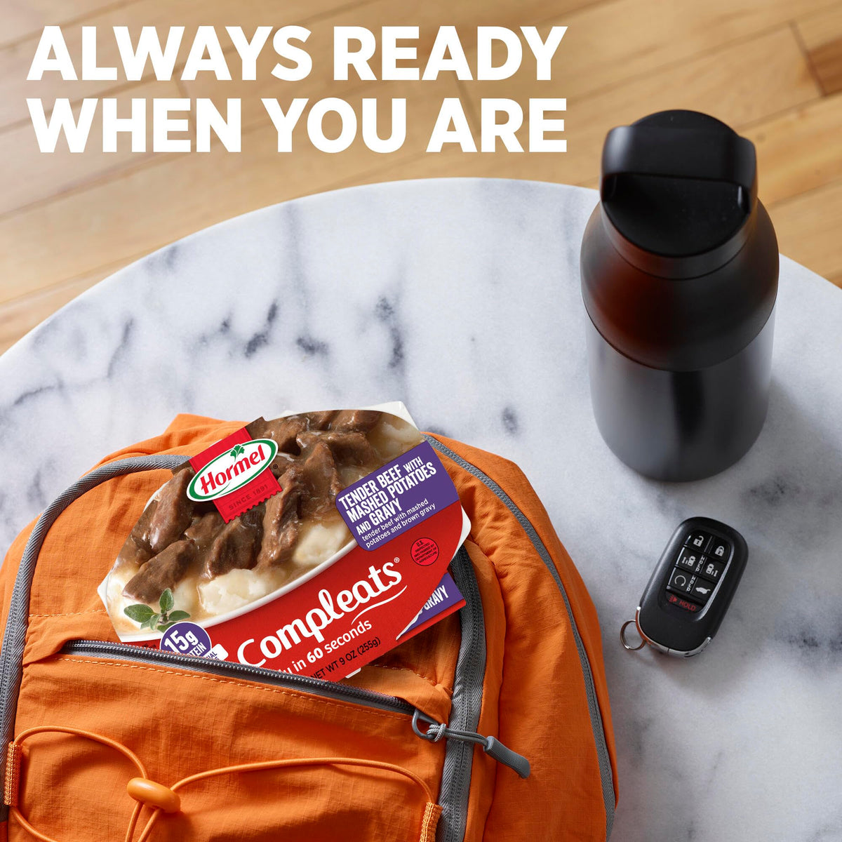 Hormel Compleats comfort food served in a tray for busy evenings