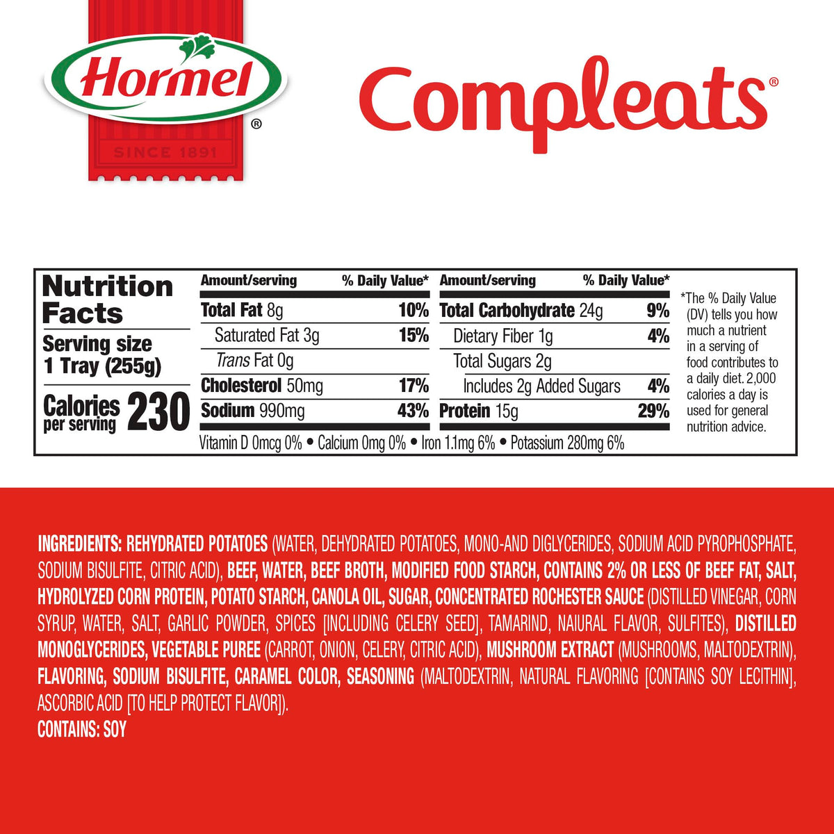 Hormel Compleats creamy mashed potatoes texture close-up