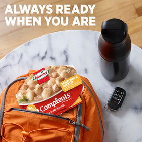 Family-friendly Hormel Compleats Dumplings & Chicken, easy prep and quick cleanup
