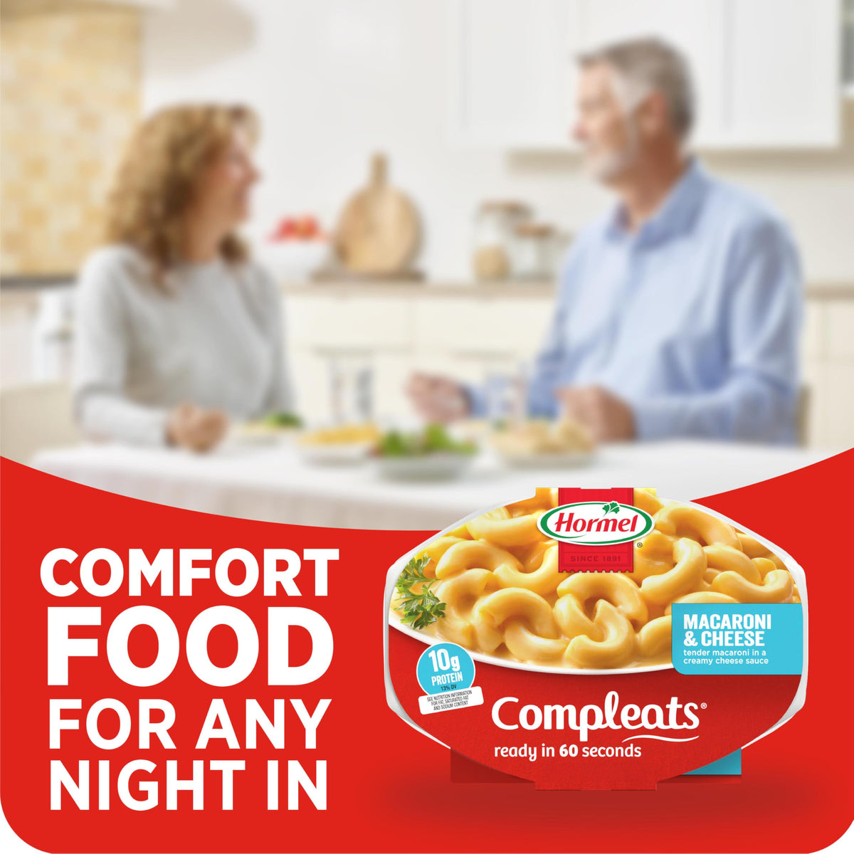 HORMEL COMPLEATS tray heats in minutes for on-the-go meals