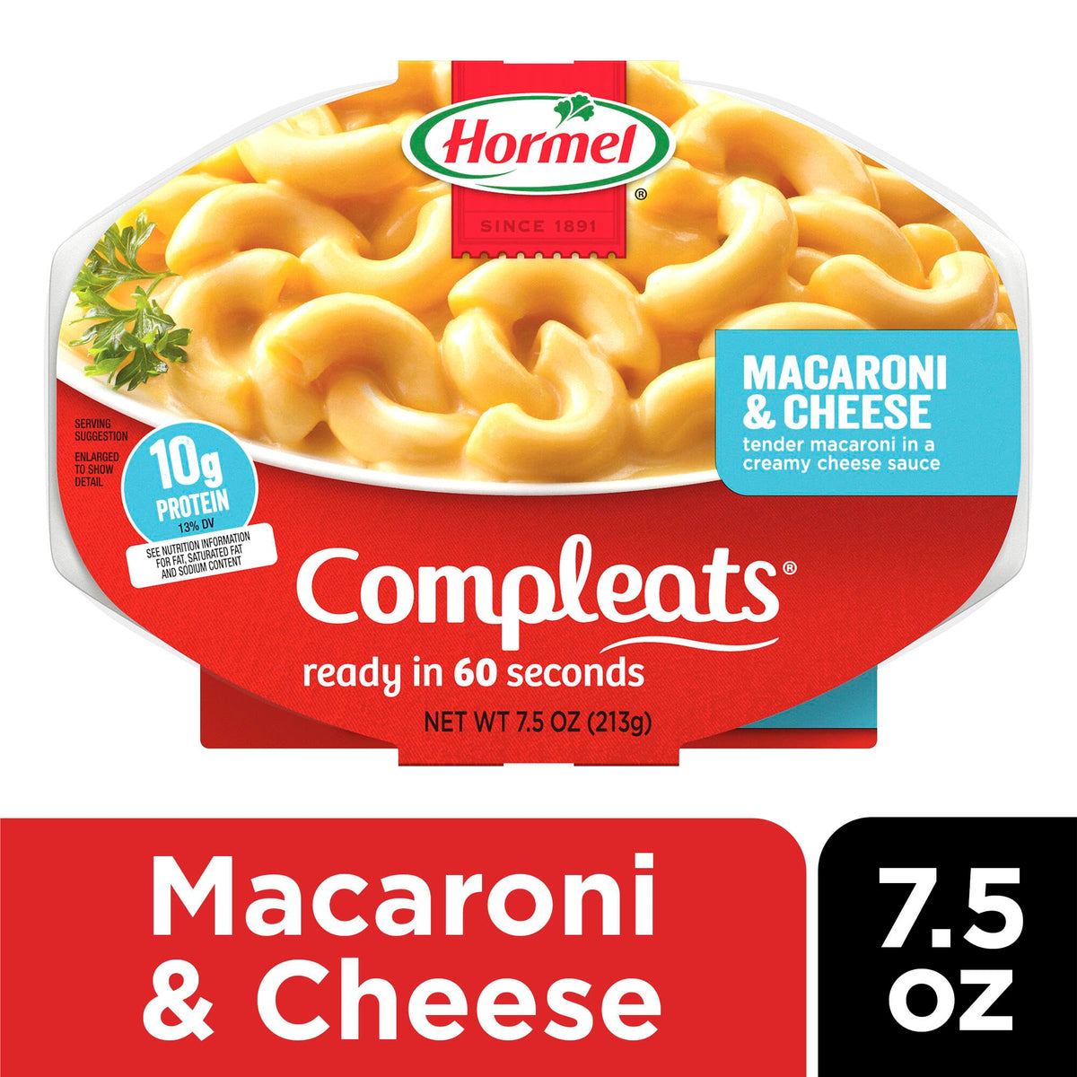 HORMEL COMPLEATS macaroni cheese-ready-in-60-seconds demonstrates quick, satisfying weeknight dinner option