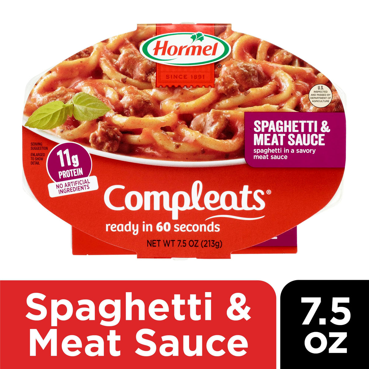 Hormel Compleats microwave-ready dinner for quick weeknight meals.