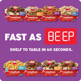 HORMEL COMPLEATS variety pack branding for easy meal planning.