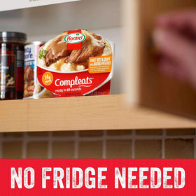 HORMEL COMPLEATS nutrition label and ingredients emphasize convenient meals.