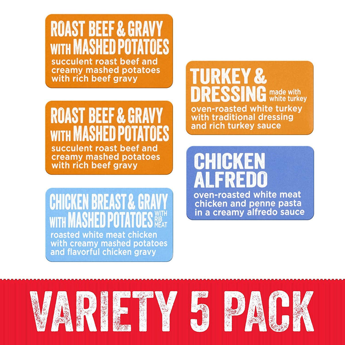 HORMEL COMPLEATS trays close-up highlighting high-protein options.