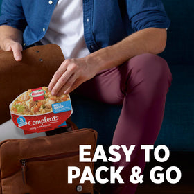 Quick dinner option: Hormel Compleats Rice and Chicken ready to heat.
