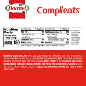 Savory sauce on Hormel Compleats rice and chicken close-up.