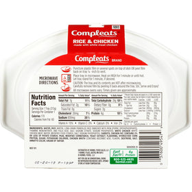 HORMEL COMPLEATS rice and chicken tray close-up, pantry staple for busy days