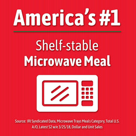HORMEL COMPLEATS plated Stroganoff dish highlighting beef, noodles, and sauce.
