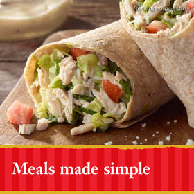 Pantry-ready Hormel chicken as a reliable protein staple.