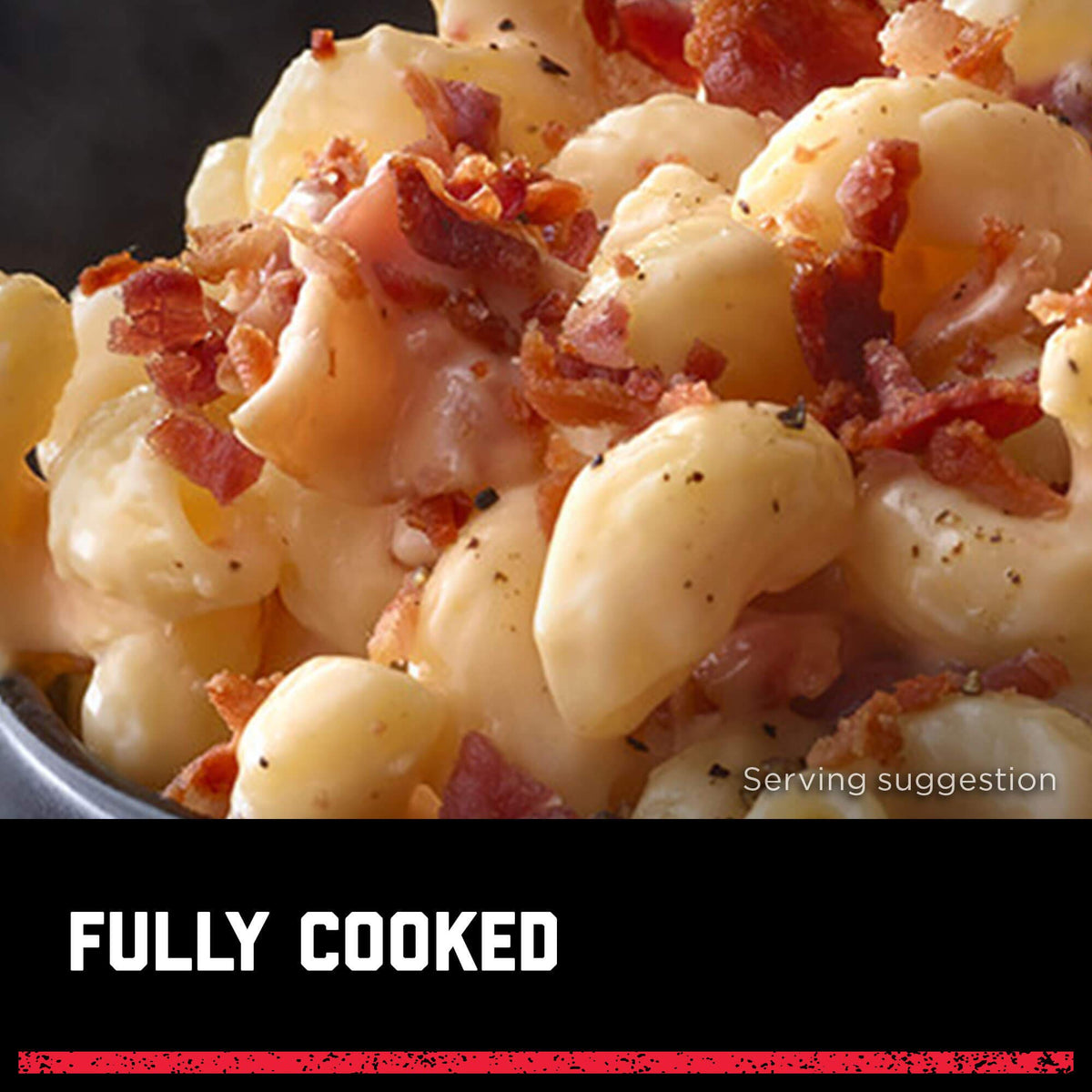 Hormel Real Bacon Bits topping a warm soup for extra flavor.