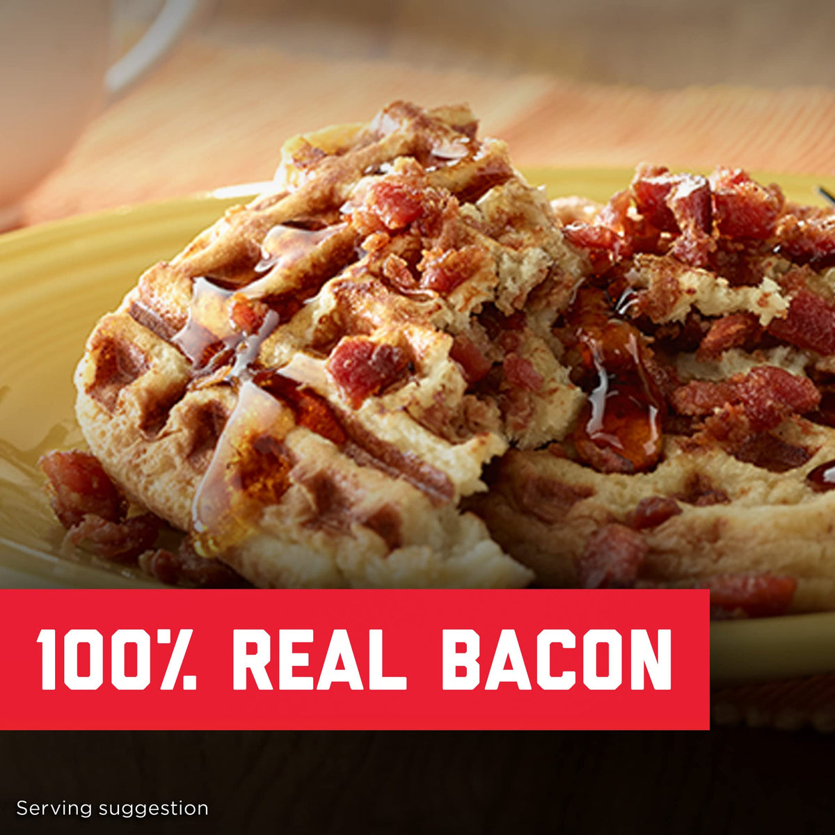 Hormel Real Crumbled Bacon sprinkled on a green salad