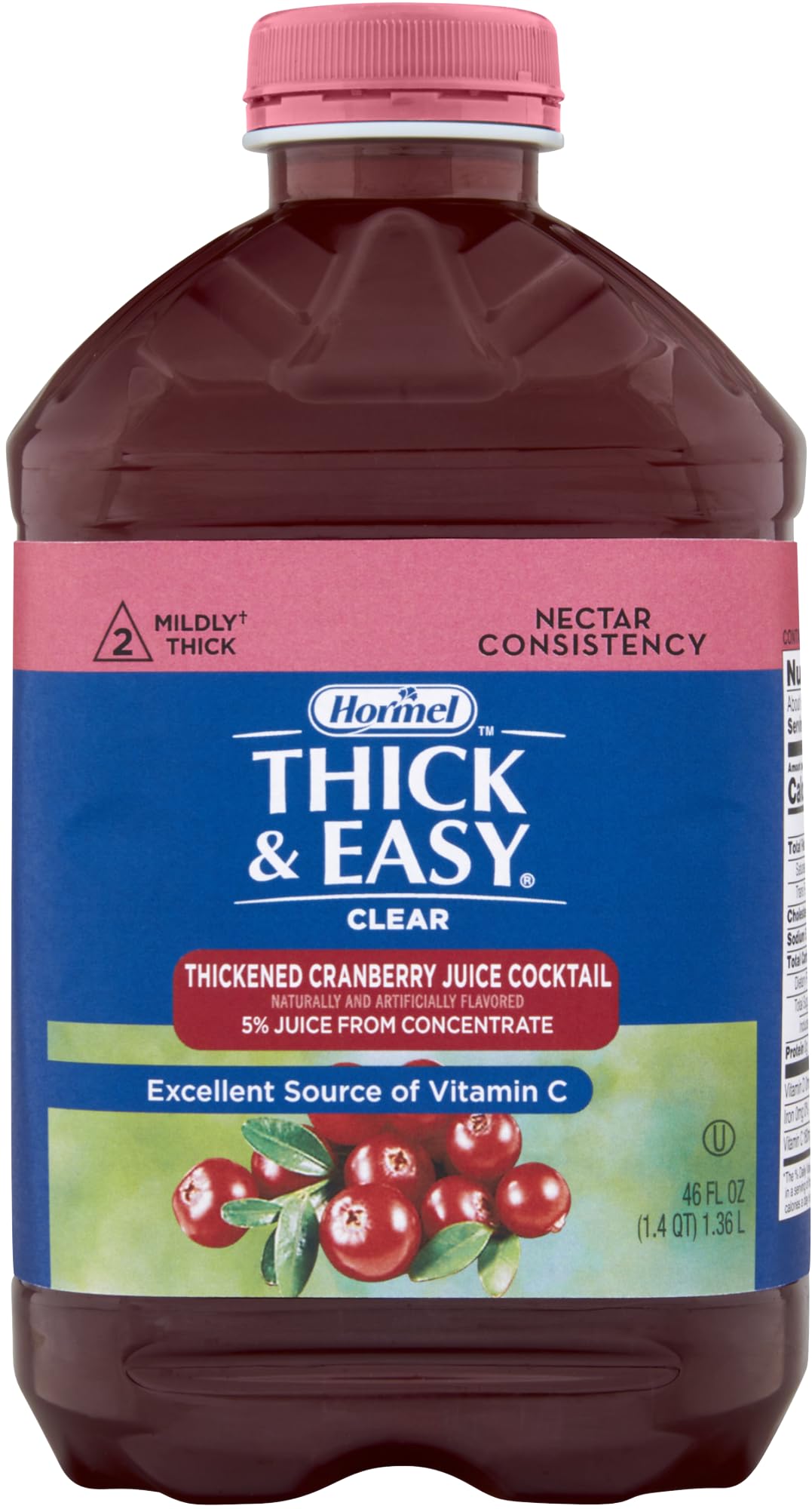 Hormel Thick & Easy cranberry juice pack-of-2 highlights convenient ready-to-serve thickened drinks.