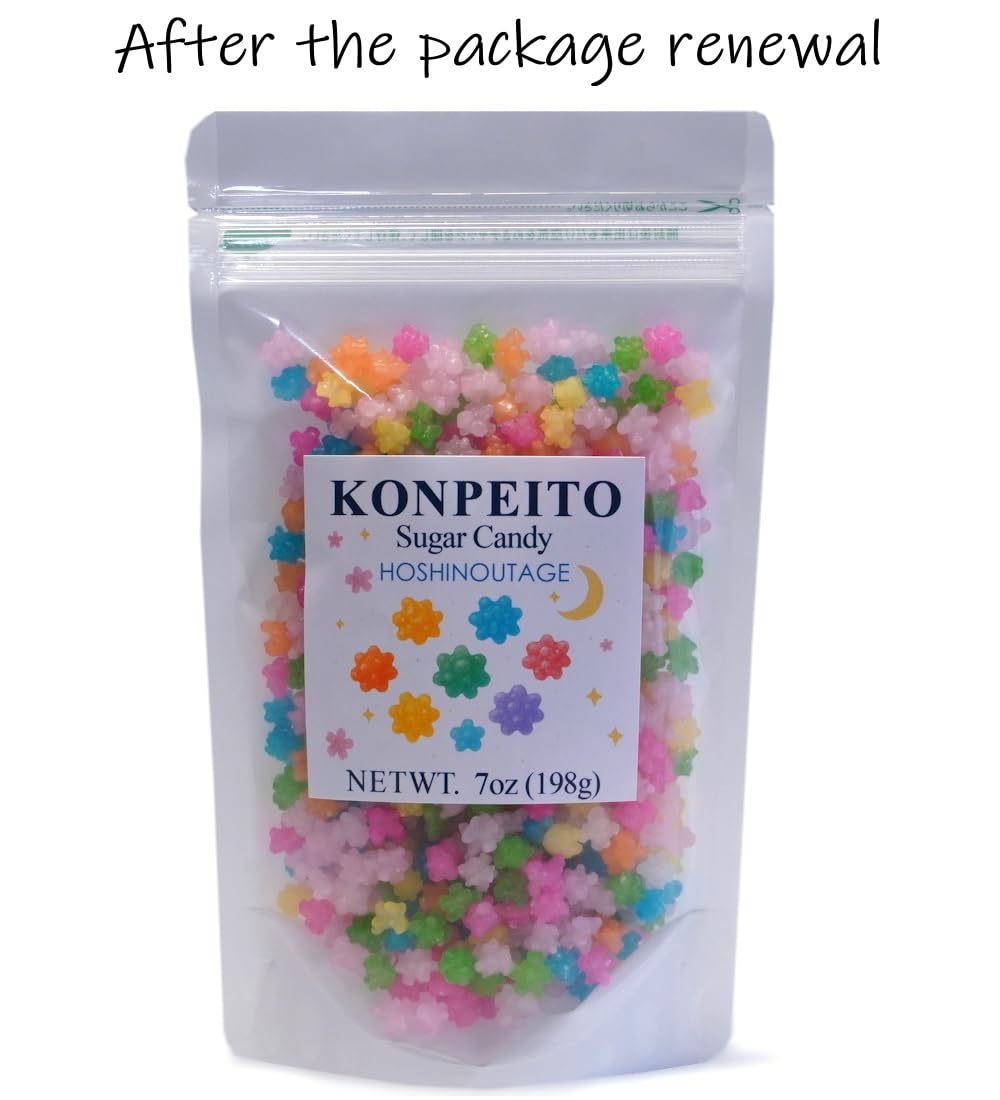HOSHINOUTAGE Konpeito resealable packaging helps keep candy fresh