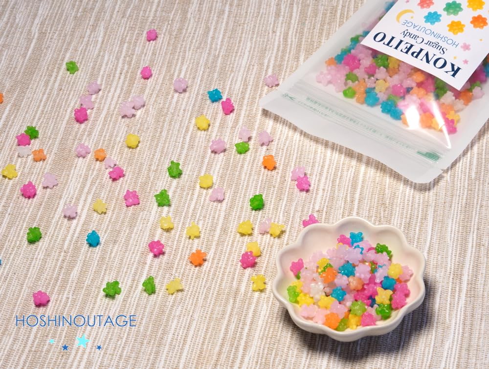 HOSHINOUTAGE Konpeito seven-ounce pack provides generous sharing options