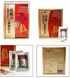 Hosolo Korean ginseng tea granules close-up showing fine texture.