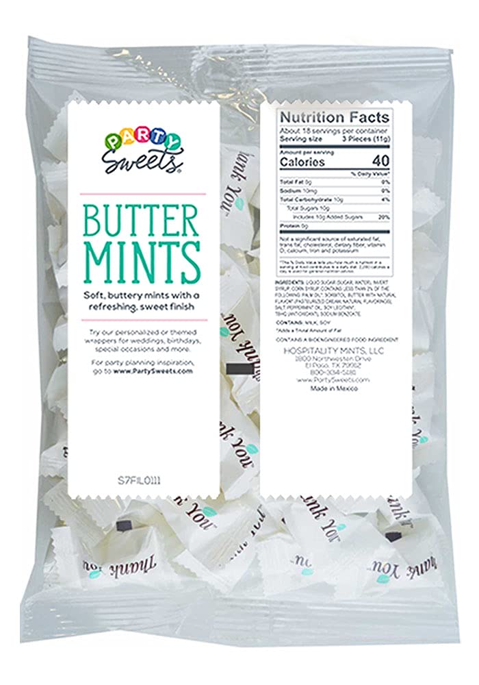 Hospitality Mints soft, buttery mint close-up showing melt and aroma.