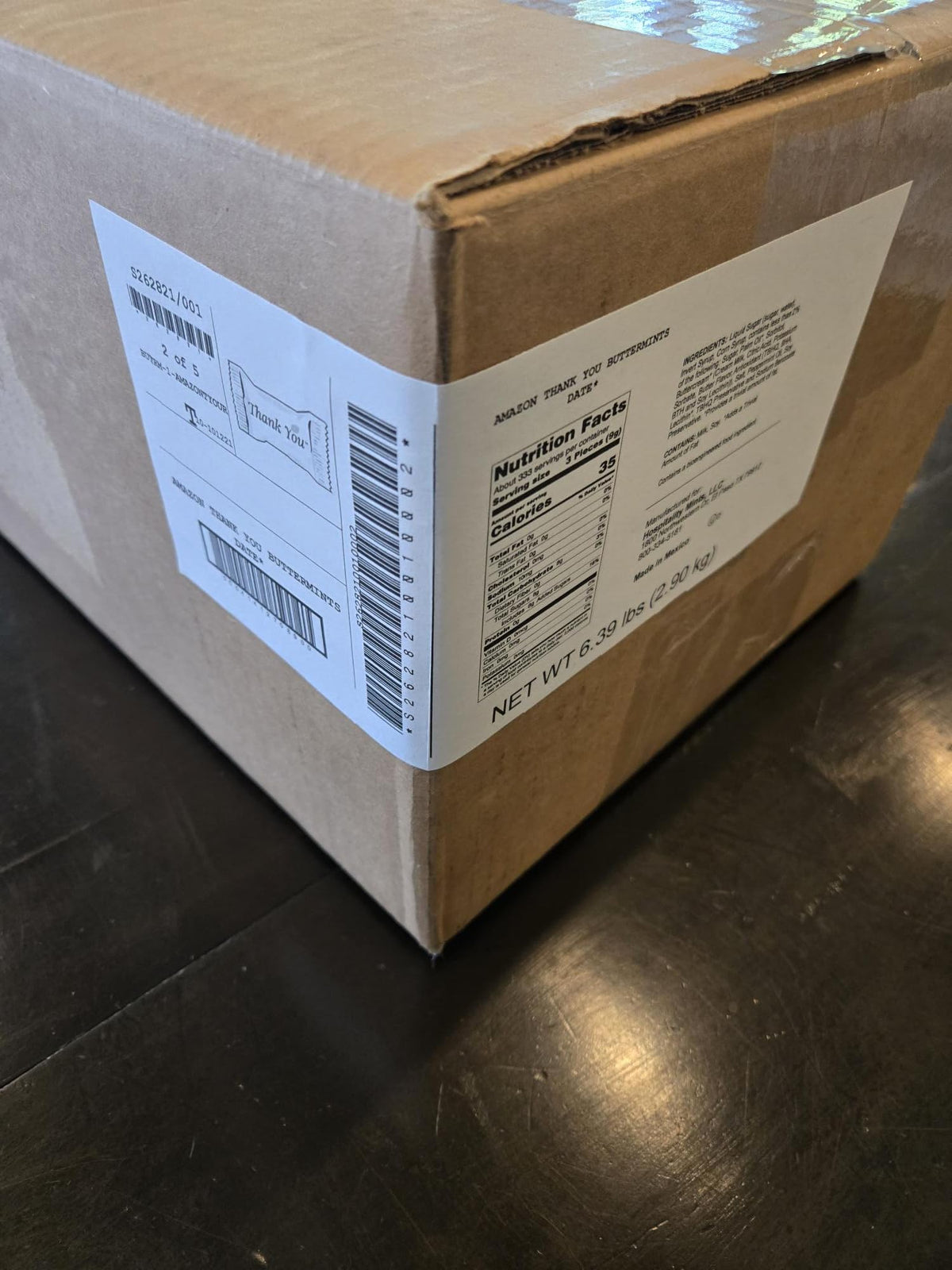 Hospitality Mints Thank You buttermints bulk case ready for events and guest gifting.