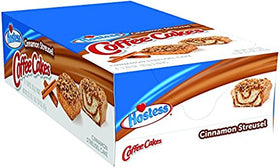 Hostess Coffee Cake Cinnamon Streusel slice served with coffee