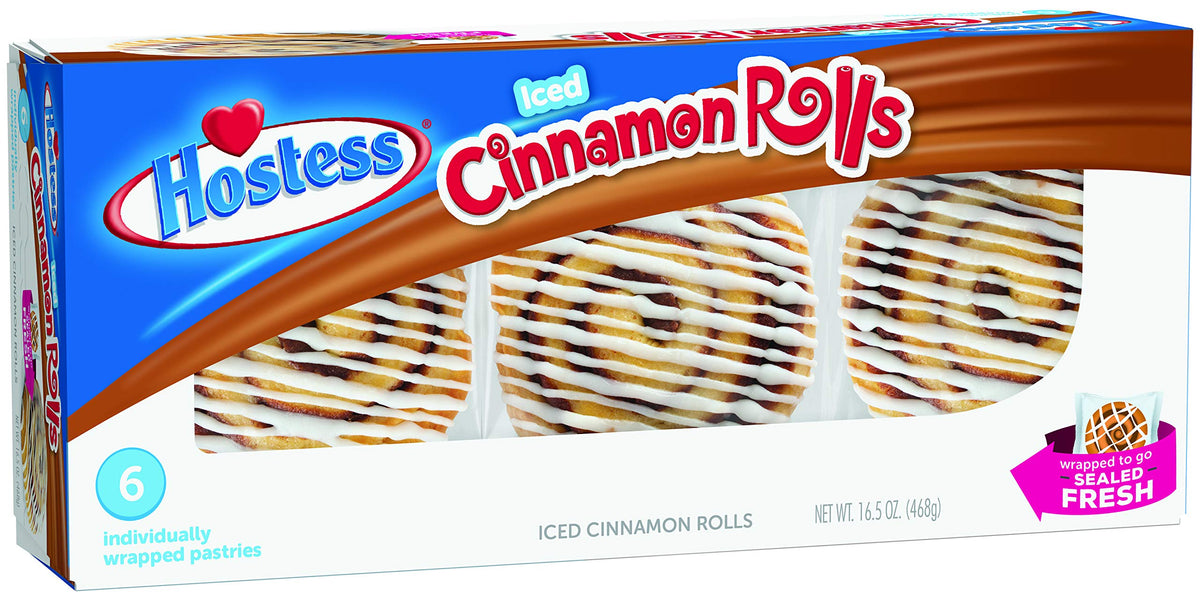 Hostess Danish Snack Cakes iced roll unwrapped, ready for a quick treat.