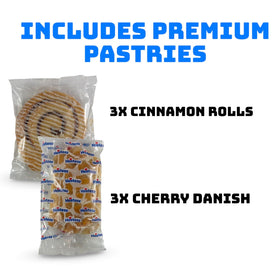 Hostess Ding Dongs, Ho Hos, and Sno Balls in a colorful pastry spread.