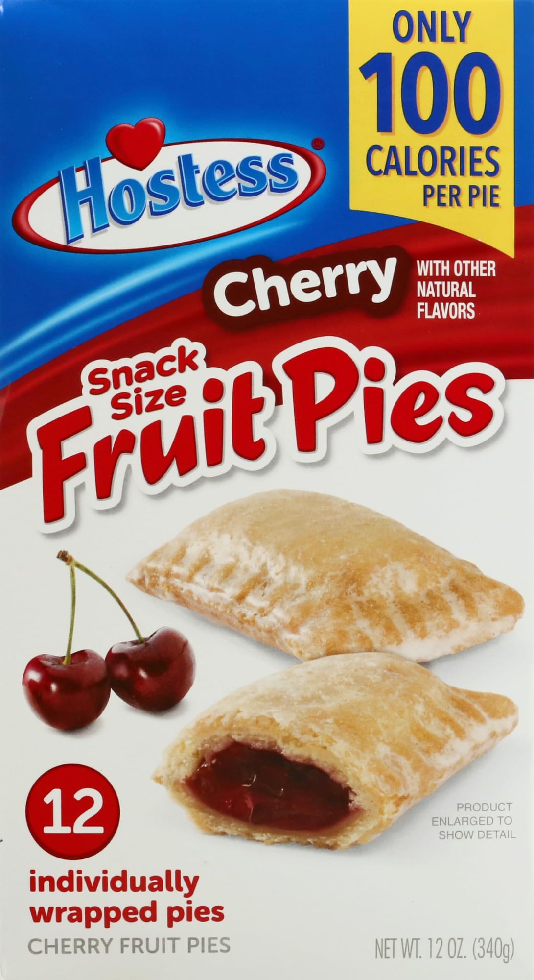 Hostess snack-size cherry fruit pie, a convenient on-the-go treat for lunch boxes.