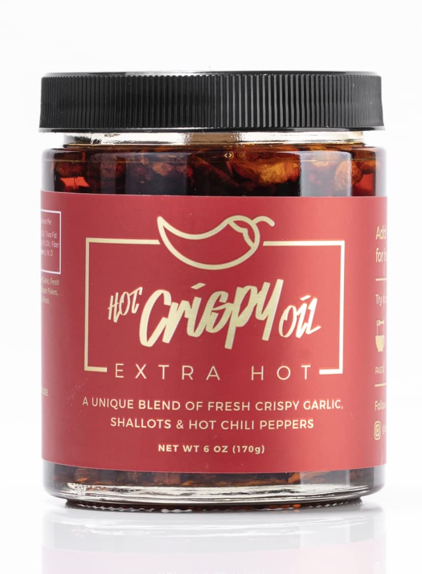 Hot Crispy Oil with fried garlic enhances texture and aroma on dishes.