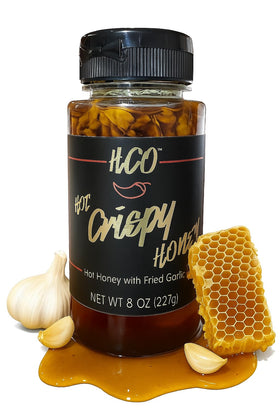 Hot Crispy Oil HCO honey bottle for pizza glaze and toppings
