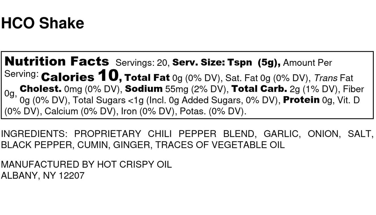 Hot Crispy Oil HCO Shake roasted veggies finish with savory crunch.