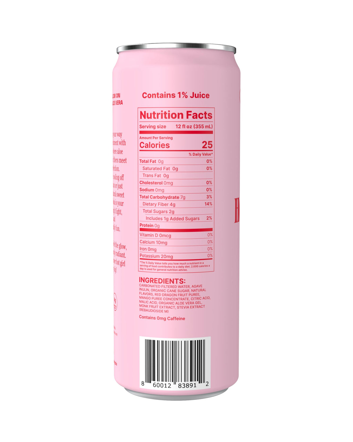 Hot Girl Soda glass with aloe vera infusion for a refreshing moment.