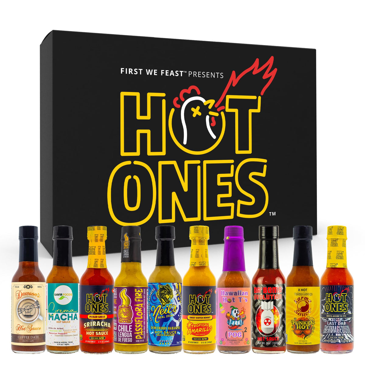 Hot Ones Coffee Date bottle pour adds bold coffee heat to breakfast favorites