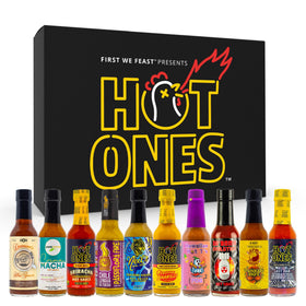 Hot Ones Coffee Date bottle pour adds bold coffee heat to breakfast favorites