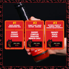 Hot Ones Season 29 label close up highlights natural ingredients