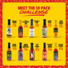 HOT ONES Season 29 tasting flight displaying diverse heat profiles for flavor explorers.