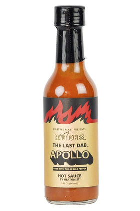 Hot Ones The Last Dab Apollo bottle front view with bold heat and fruity notes.