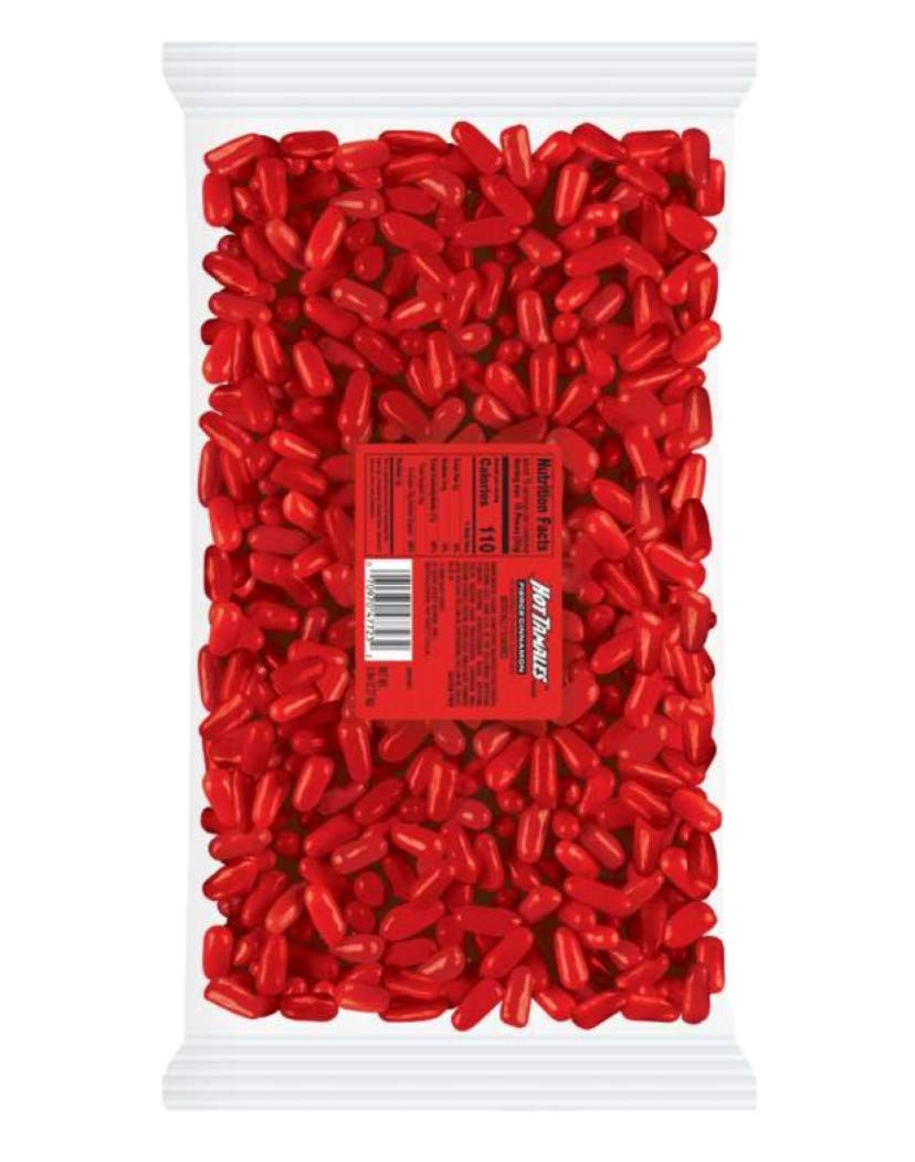Hot Tamales Fierce Cinnamon in hand illustrates convenient bulk snacking on the go