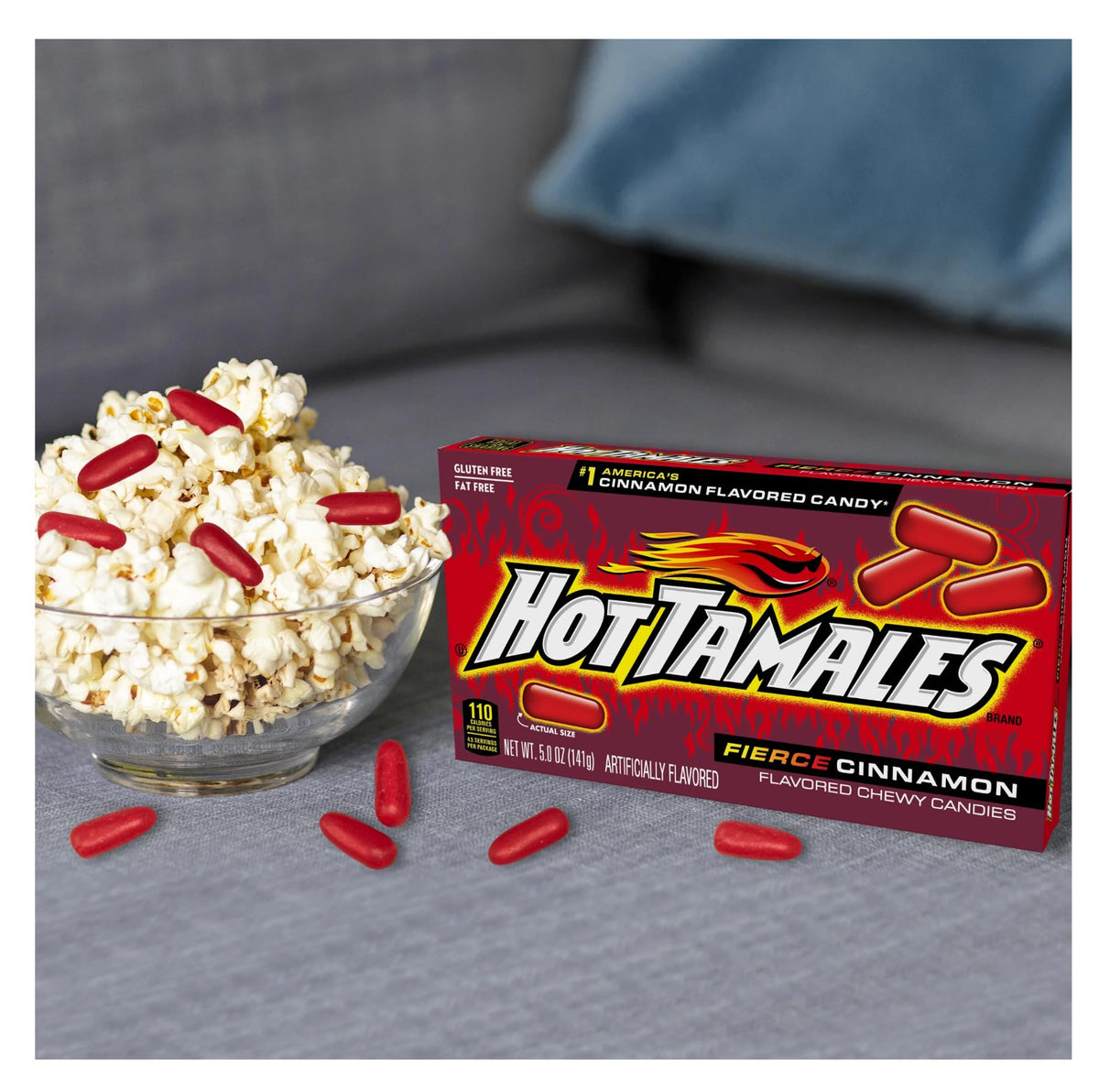 Hot Tamales on movie night for a zingy snack.