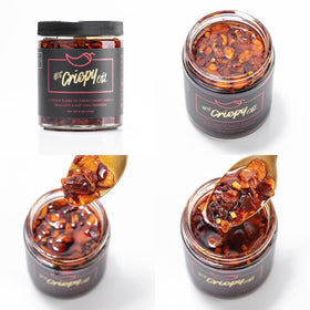 Hot Crispy Oil topping on pizza adding aroma and crunch