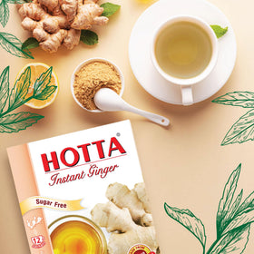 HOTTA cold ginger refresh suggests a cooling ginger drink with ice.