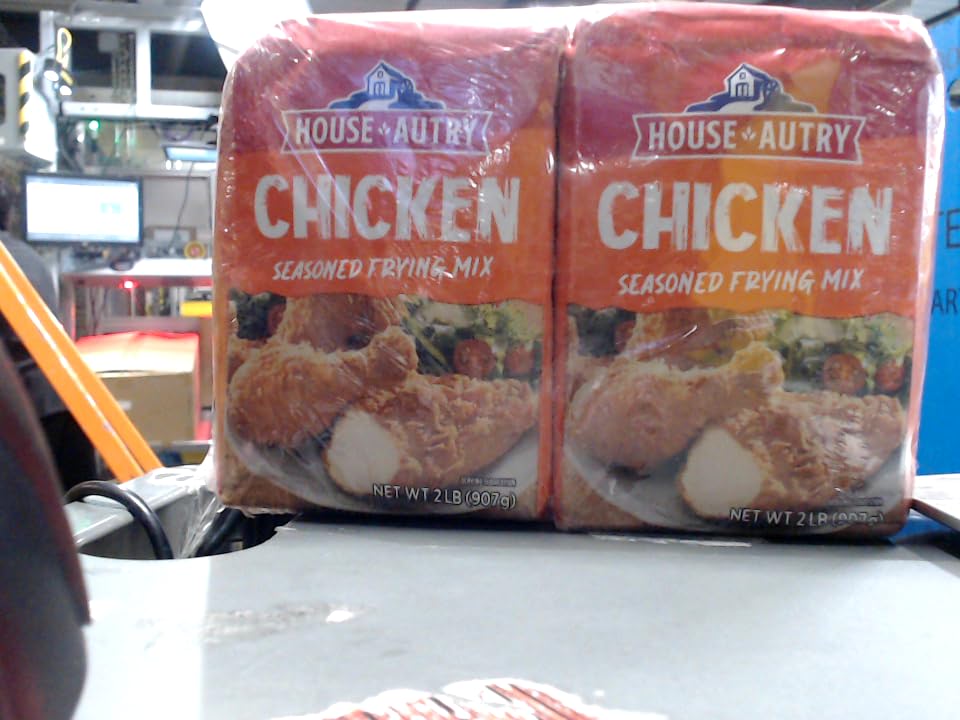 House-Autry Chicken Breader 2-lb pack showing golden crispy coating for fried chicken