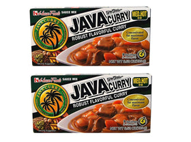 House Foods Java Curry Medium Hot 2-pack front view, convenient ready-to-use curry sauce