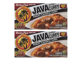 House Foods Java Curry Sauce Mix Hot 2-Pack box-front signaling quick dinner option