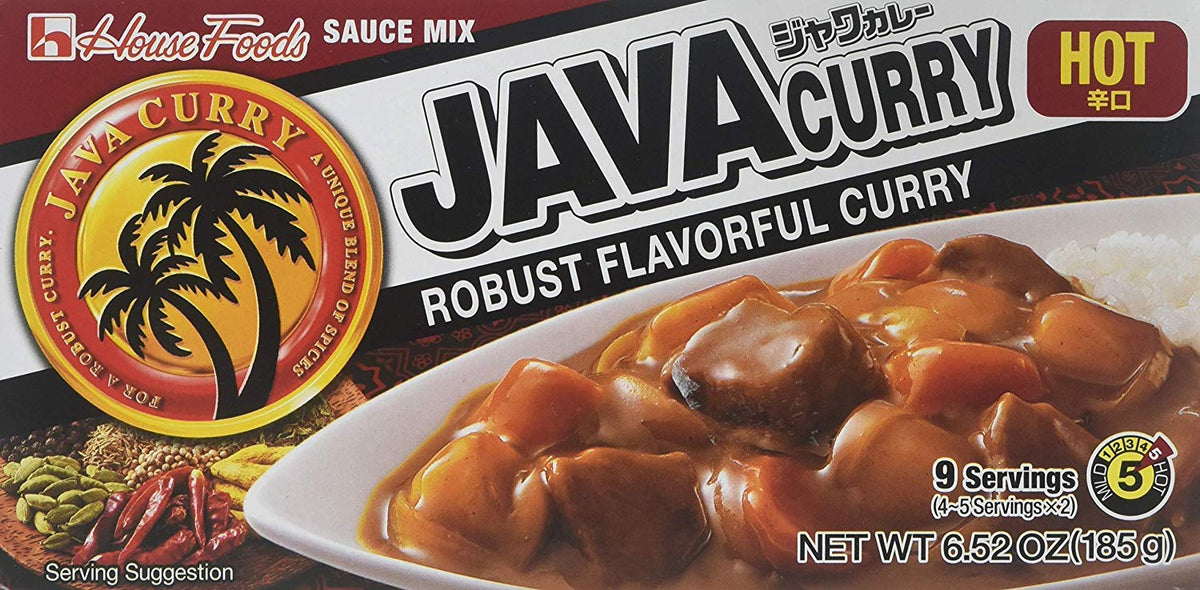 House Foods Java Curry Sauce Mix Hot 2-Pack sauce-bowl reveals rich aroma ready to savor