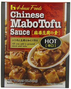 House Foods Mabo Tofu Sauce Hot pack front — convenient ready-to-use flavor.