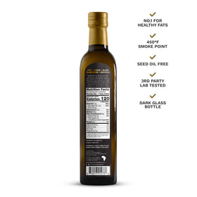House of Macadamias macadamia oil label closeup highlighting cold-pressed purity