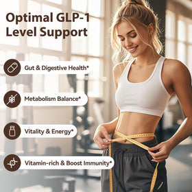 House of Nutrition GLP-1 shake scoop close-up, convenient single-serve portion for on-the-go nutrition