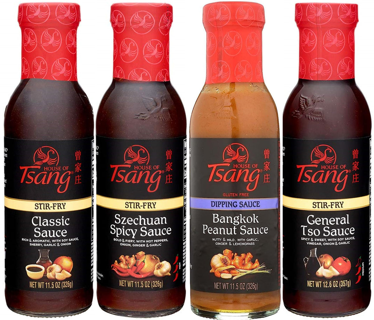 House of Tsang sauce variety pack 11.5 oz, ideal for enhancing meals with flavor.