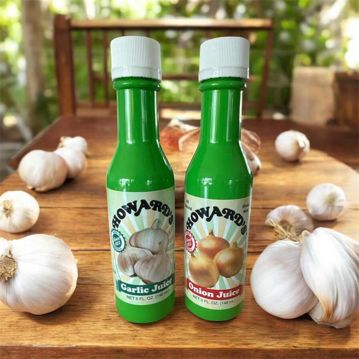 Howard’s Garlic Juice splash elevates dressings with mild aroma.