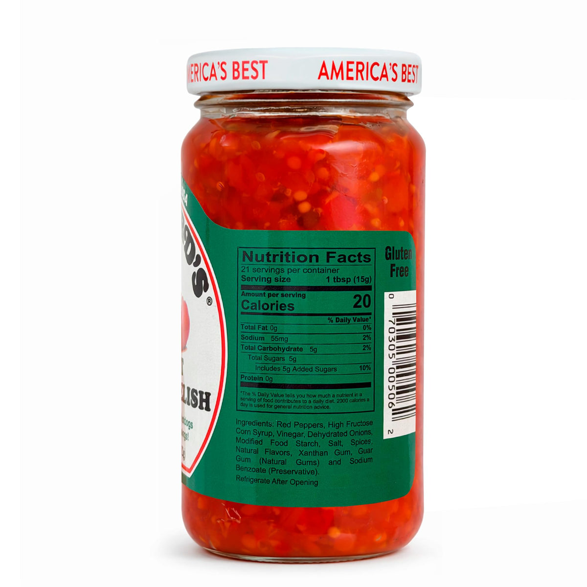 Howard’s Sweet Pepper Relish in a glass jar highlighting US-made, small-batch appeal